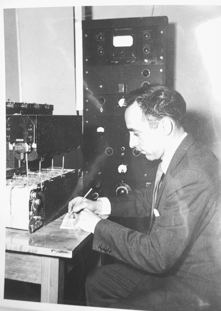 A Project Magnet researcher monitors equipment at Shirley's Bay, Ottawa