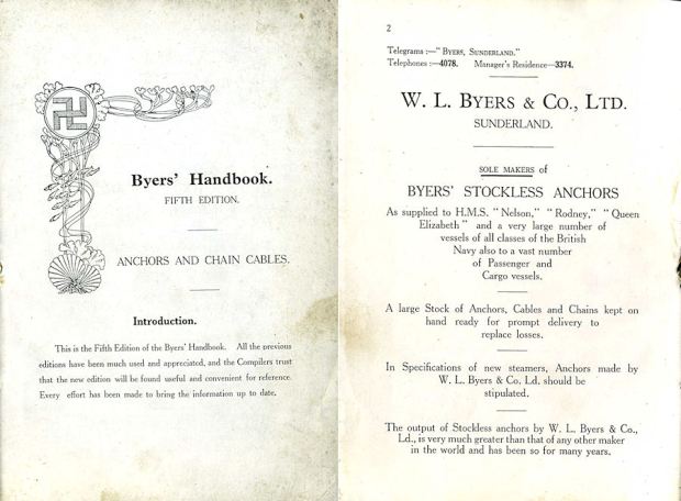 Byers Anchor Catalogue from the early 1900's with their logo clearly shown.