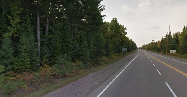 Approximate area where the Hudson Stone was recovered during construction of Highway 17 in 1959.