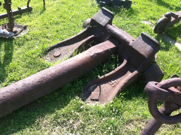 Wahl's recovered anchor he believes came from the submerged U-boat.