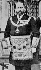 The Prince Of Wales, Albert Edward here seen in full Freemason attire.