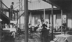 Guests aboard the R100 would enjoy the finest in airship travel, as seen here in the lounge.