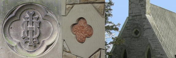 Comparison of the Templar IHS motto symbol, the 4 petalled rose and it in Fuller's work.