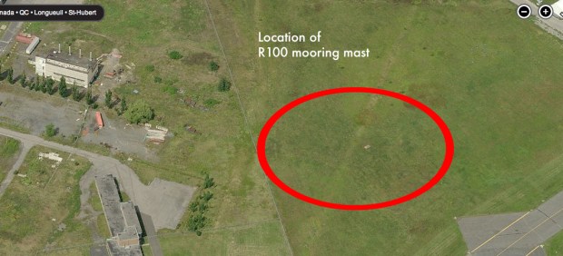 Location of where the airship mooring mast would have been located.