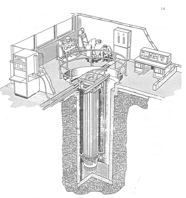 Sketch from The Canadian Associastion Of Mechcical Enginners of what the Tunney;'s Pature nuclear reactor looked like. 