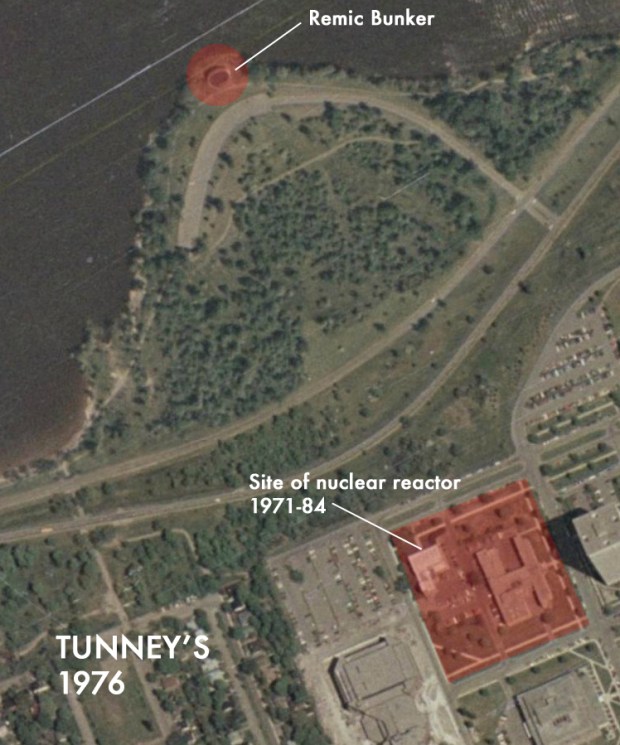 Four years after they were completed, the Remic Bunker and Nuclear Reactor site. 