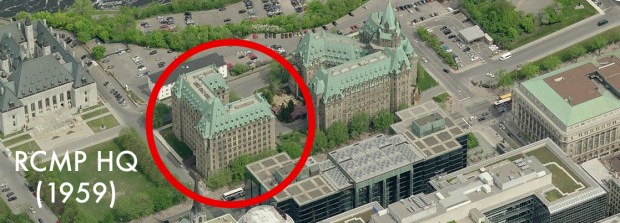 Bond then had to meet with the RCMP at their headquarters, which in 1959, was a building across from the Parliament Buildings.