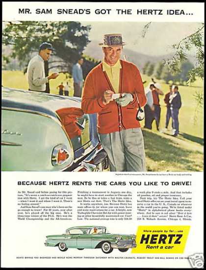 Commander James Bond has to rent a car for the two hour drive to Ottawa. He does so from Hertz Car Rental at the Montreal Airport. This is an authentic 1959 Hertz car rental ad.