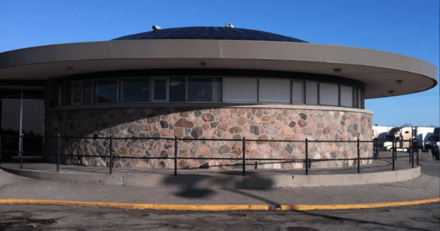 Detail of stonework on Kohl's rest stop. (photo: Google StreetView)