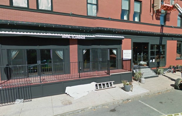 An old hotel on the other side of the bridge is also named the "Hotel Clarence"