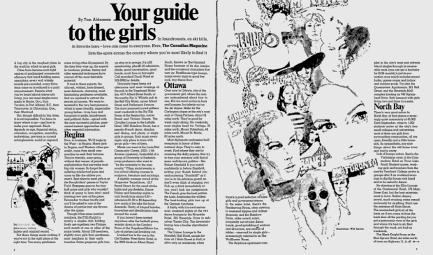 A 1969 Montreal Gazette article explains how The Riverside Hotel was the place to meet girls in its "Guide To The Girls".