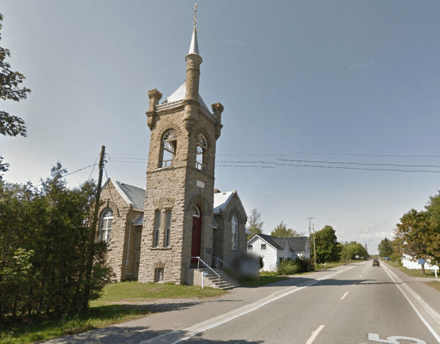 A view of St. Paul's Church, which is a grand landmark in Franktown. Its distinctive turrets and spire can be seen for miles. (photo: Google Streetview)