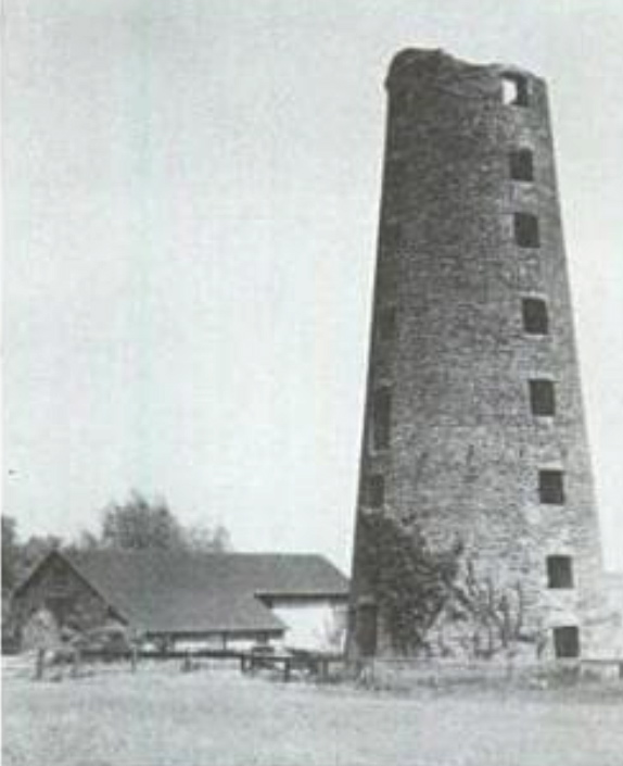 An early 20th century photo of the tower. It was abandoned in 
