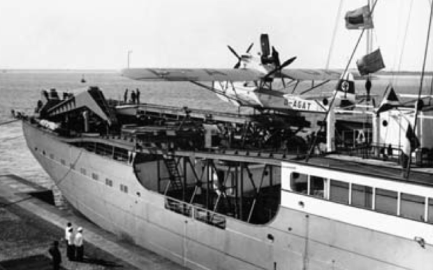 Dornier Do 15 seaplanes aboard the Nazi expedition ship. 