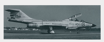 The actual CF101 Voodoo fighter jet that would have been stationed inside the special QRA hangars.