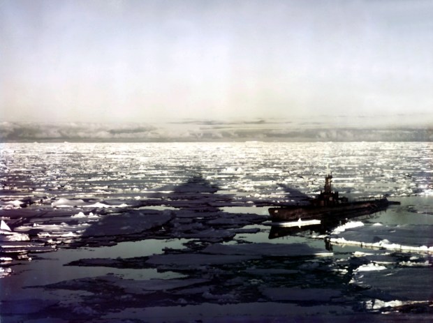 A US sub in Antarctica waters as part of Operation Highjump. (photo: Wikipedia)